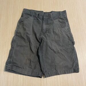 Faded Glory Mens Carpenter Shorts Size 30 Dark Gray Charcoal Cotton Utility Work